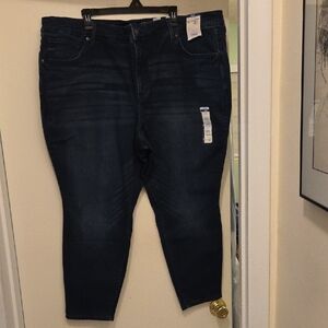 Terra & Sky Women's Skinny Jeans - Dark Blue